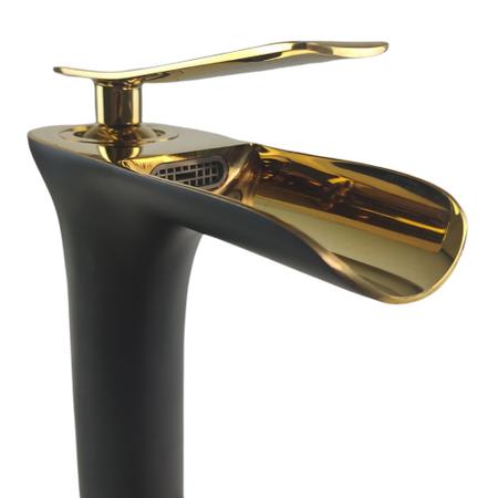 Torneira Cascata Luxo Monocomando Misturador Quente Frio Cobre Banheiro Bancada - Compre Imagem de Torneira Cascata Luxo Monocomando Misturador Quente Frio Cobre Banheiro Bancada