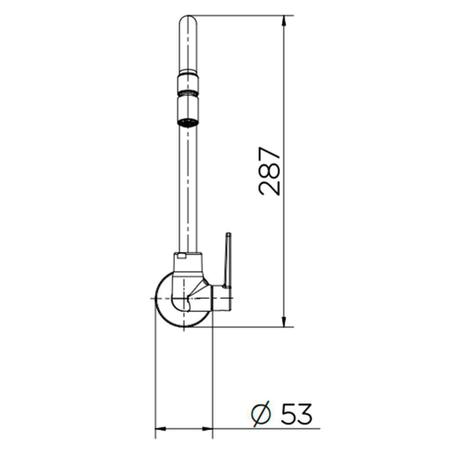 Imagem de Torneira Cozinha Docol Gali de Parede 1/2,3/4" Bica Alta Cromado