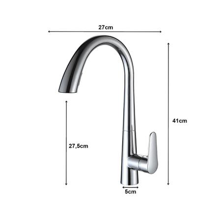 Torneira Cozinha Extensível Água Fria Quente Monocomando - TELCA Imagem de Torneira Cozinha Extensível Água Fria Quente Monocomando
