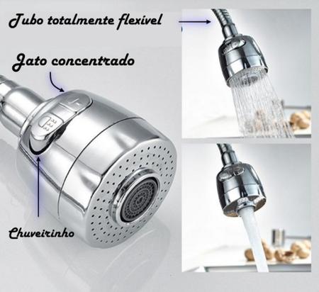 Imagem de Torneira de Cozinha com Filtro Gourmet Tubo Flexível  de Parede 1/4V P0 - Forte Lar Metais