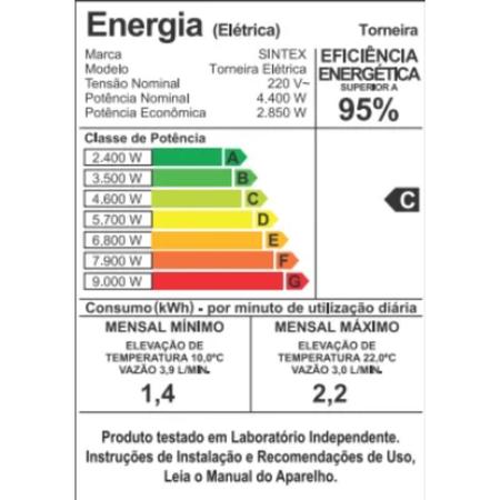 Imagem de Torneira Elétrica Bica Alta Bancada 220v 4400w Teb244 Sintex