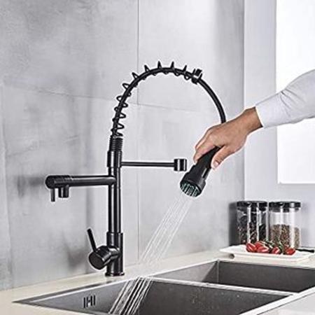 Torneira Gourmet Preto Monocomando 50 Cm - Preto Fosco - império ind - Torneira e Misturador para Cozinha - Magazine Luiza