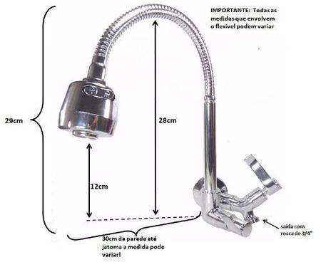 Imagem de Torneira Gourmet Luxo Com Saída P/ Máquina De Lavar Louça