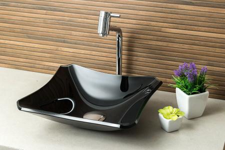 Imagem de Torneira inox cromada para banheiros e lavabos modelo link