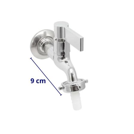 Torneira Para Jardim Tanque Com Bico Cromada 1130 C-70 1/4 V - HC METAIS Imagem de Torneira Para Jardim Tanque Com Bico Cromada 1130 C-70 1/4 V