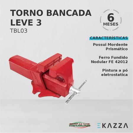 Imagem de Torno De Bancada Leve Nº3 Tbl03 - Metalsul