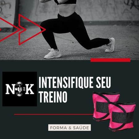 Imagem de Tornozeleira Caneleira Peso 2 Kg Treino Academia Par Rosa