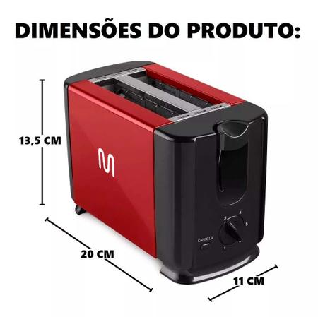 Imagem de Torradeira Duo Portátil Elétrica Com Coletor de Migalhas 127V Multilaser