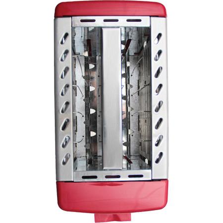 Imagem de Torradeira Elétrica Lenoxx Inox Red PTR203 com 6 Níveis de Temperatura Vermelha 220V