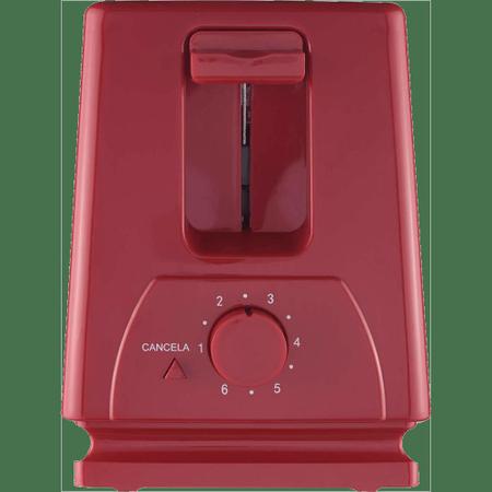 Imagem de Torradeira Elétrica Lenoxx Inox Red PTR203 com 6 Níveis de Temperatura Vermelho 220V