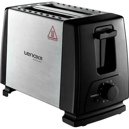 Imagem de Torradeira Inox Black PTR205 - Lenoxx 110V