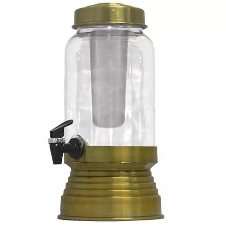 Imagem de Torre Cervejeira De Vidro Com Dispenser De Gelo 3L - Dourada