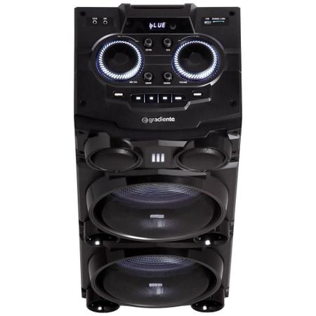 Imagem de Torre de Som Gradiente Black Bass GDB12M 1800w Bluetooth USB