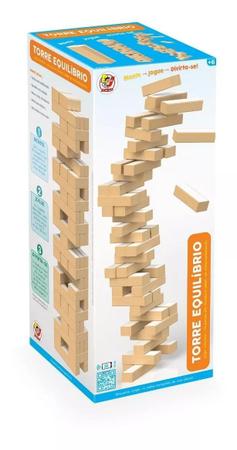 Torre Equilíbrio Jogo Com 54 Peças Em Madeira MDF 735 - JUNGES - Jogos  Educativos - Magazine Luiza