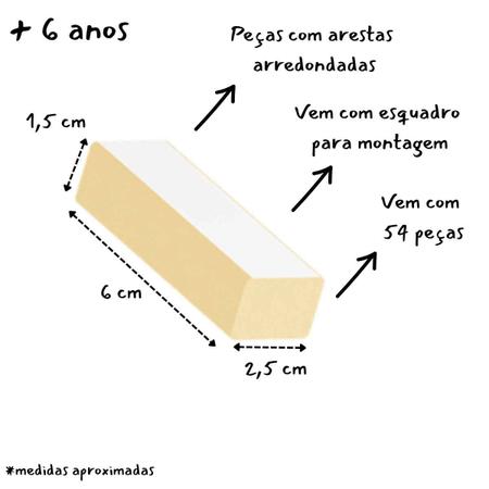 Torre Equilíbrio Jogo Com 54 Peças Em Madeira MDF 735 - JUNGES - Jogos  Educativos - Magazine Luiza