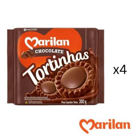 Tortinha de Bolacha Chocolate Recheio Sabor Chocolate 1200g - Marilan Imagem de Tortinha de Bolacha Chocolate Recheio Sabor Chocolate 1200g