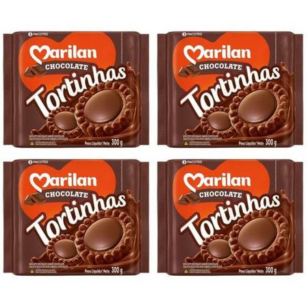 Tortinha de Bolacha Chocolate Recheio Sabor Chocolate 1200g - Marilan Imagem de Tortinha de Bolacha Chocolate Recheio Sabor Chocolate 1200g