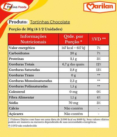 Tortinha de Bolacha Chocolate Recheio Sabor Chocolate 1200g - Marilan Imagem de Tortinha de Bolacha Chocolate Recheio Sabor Chocolate 1200g