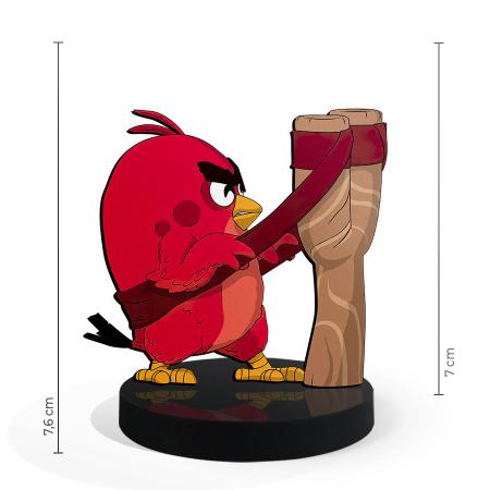Imagem de Totem Pequeno Boneco Angry Birds Red 7cm + Base