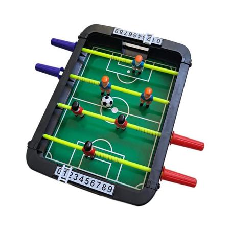 Imagem de Totó Compacto Jogo Em Miniatura Futebol De Mesa
