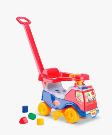 Totoka Bebê Infantil Carrinho Motoca Velotrol Com Empurrador Moto Plus  Apoio p/ Pés Menino Cardoso Toys no Shoptime