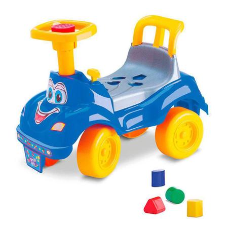 Triciclo Motoca Infantil Azul Bebê Menino Póto Som Cavalinho