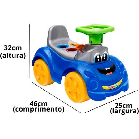 Imagem de Totokinha Sport Azul Carrinho Andador Infantil Presente Educativo Passeio Brincar Velotrol Quadriciclo