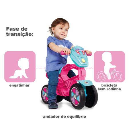 Triciclo Infantil Motoca Vermelha Sem Pedal Andador Passeio