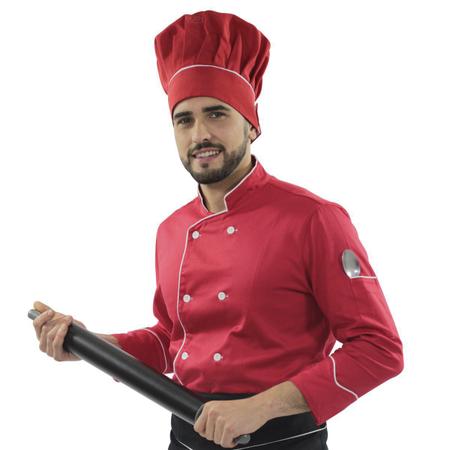 Chapeu do Chef - Touca Mestre Cuca VERMELHA Unisex Regulavel - GZT Store