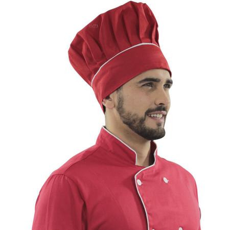 Chapeu do Chef - Touca Mestre Cuca VERMELHA Unisex Regulavel - GZT Store