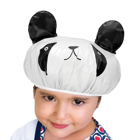 Imagem de Touca de Banho Infantil 3D Kids Unissex Impermeável Resistente Panda