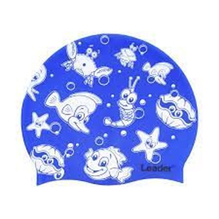 Touca De Natação Infantil Leader Em Silicone Tamanho Único Estampada Imagem de Touca De Natação Infantil Leader Em Silicone Tamanho Único Estampada