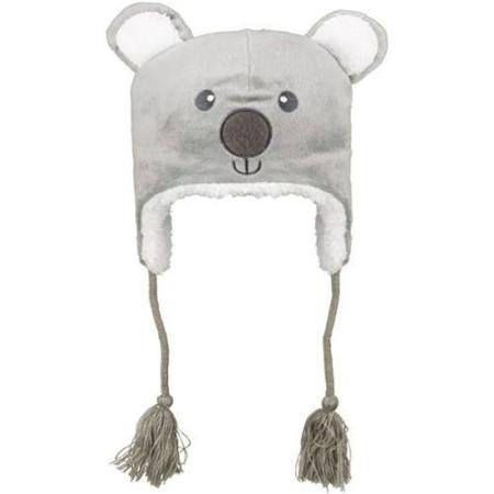 Imagem de Touca Gorro Lúdico Bichinho Pimpolho Menino 01 A 03 anos- CINZA/COALA