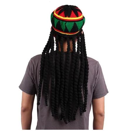 Imagem de Touca Gorro Peruca Reggae Bob Marley Rastafari Dreadlocks