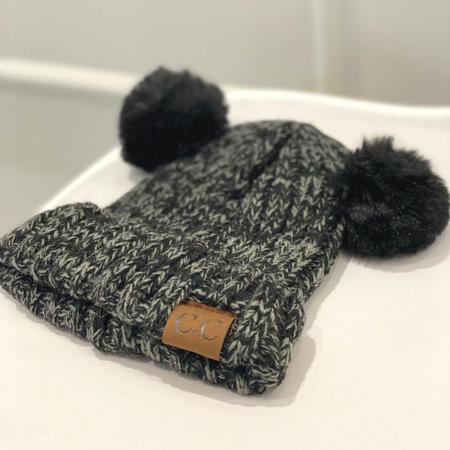 Imagem de Touca Infantil Para Crianças Gorro De Tricô Com Pompom Super Quente