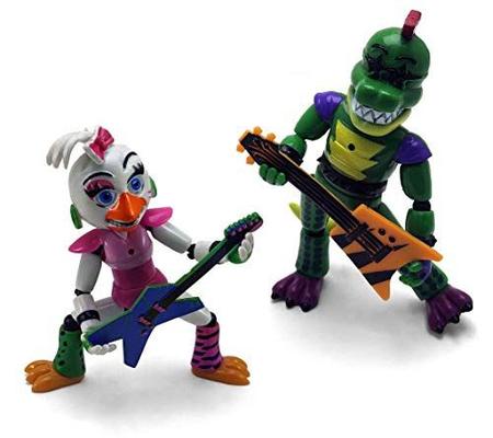 Toysvill inspirado em cinco noites no Freddys Violação de segurança da FNAF  PizzaPlex Freddy's Action Figures Toys, Conjunto de 5 pcs Roxanne Wolf,  Glamrock Chica, Montgomery Gator, Glamrock Fred e Vanny 