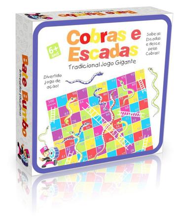 Jogo Tradicional Cobras e Escadas Gigante Educativo Pedagógico