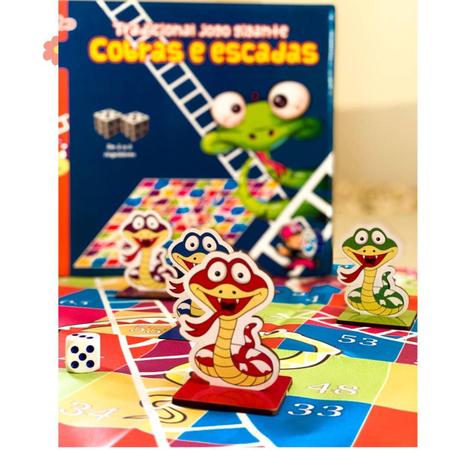 Jogo Tradicional Cobras e Escadas Gigante Educativo Pedagógico