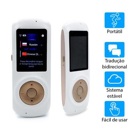 ASHATA T10 Pro Tradutor de idiomas instantâneo, dispositivo de tradução  bidirecional online offline WiFi em tempo real, leitura de fotos 138  idiomas, tradutor estrangeiro Bluetooth para compras em viagens (branco)