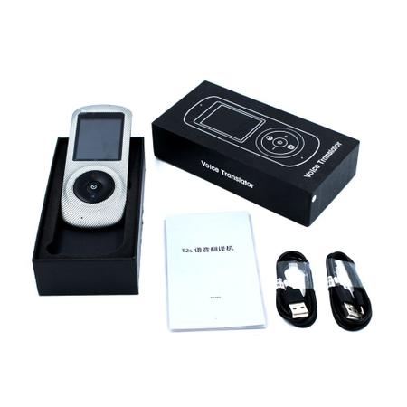 ASHATA T10 Pro Tradutor de idiomas instantâneo, dispositivo de tradução  bidirecional online offline WiFi em tempo real, leitura de fotos 138  idiomas, tradutor estrangeiro Bluetooth para compras em viagens (branco)