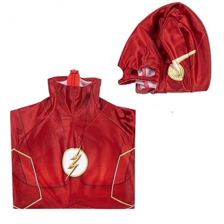 Imagem de Traje Flash Cosplay Infantil Bodysuit Elastano