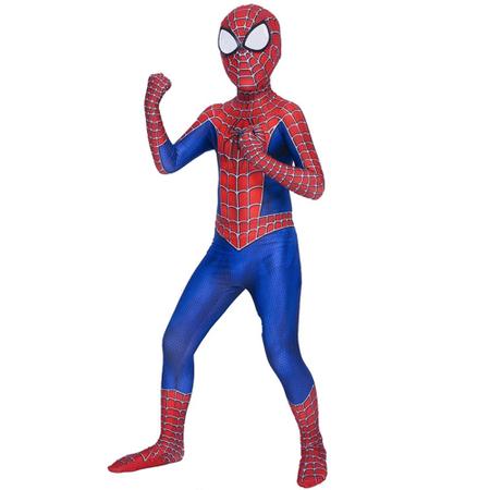 Imagem de Traje Homem Aranha Clássico Cosplay Infantil Bodysuit Elastano Lente 3D