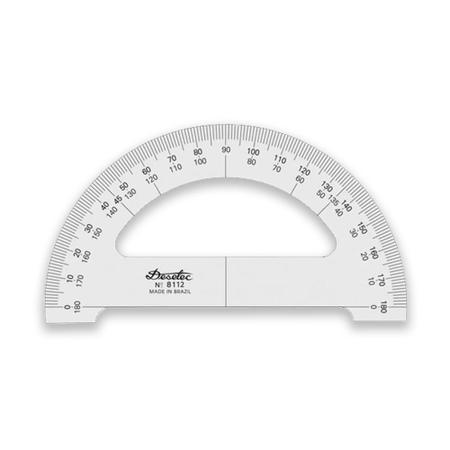 Imagem de Transferidor Acrílico Desetec Trident 180º 12cm - 8112