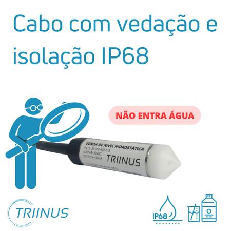 Imagem de Transmissor de nível hidrostático submersível 0...10MCA com 15 metros de cabo