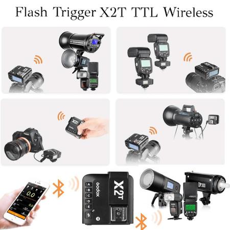 Imagem de Transmissor Rádio Flash Trigger Godox X2T-F Wireless TT Sem Fio para FujiFilm