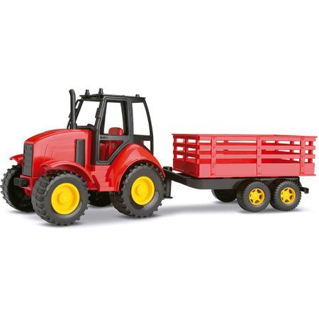 Trator Infantil Com Carreta Agromak SORTIDO Silmar – Papelaria Pigmeu