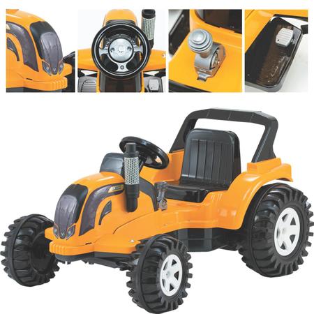 Trator Eletrico Infantil Biemme Big Valtra Amarelo 12V 35kg Imagem de Trator Eletrico Infantil Biemme Big Valtra Amarelo 12V 35kg