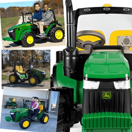 Trator Elétrico John Deere Escavadeira - 12v - Peg-Pérego