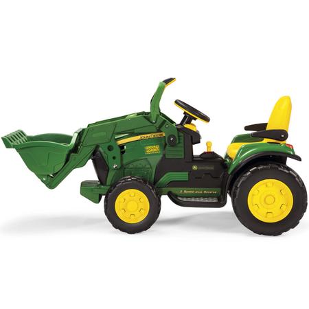 Imagem de Trator Infantil Elétrico Criança Carrinho 3 Anos até 40 Kg John Deere Ground Force Loader 12V Peg Perego