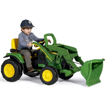 Imagem de Trator Infantil Elétrico Criança Carrinho 3 Anos até 40 Kg John Deere Ground Force Loader 12V Peg Perego